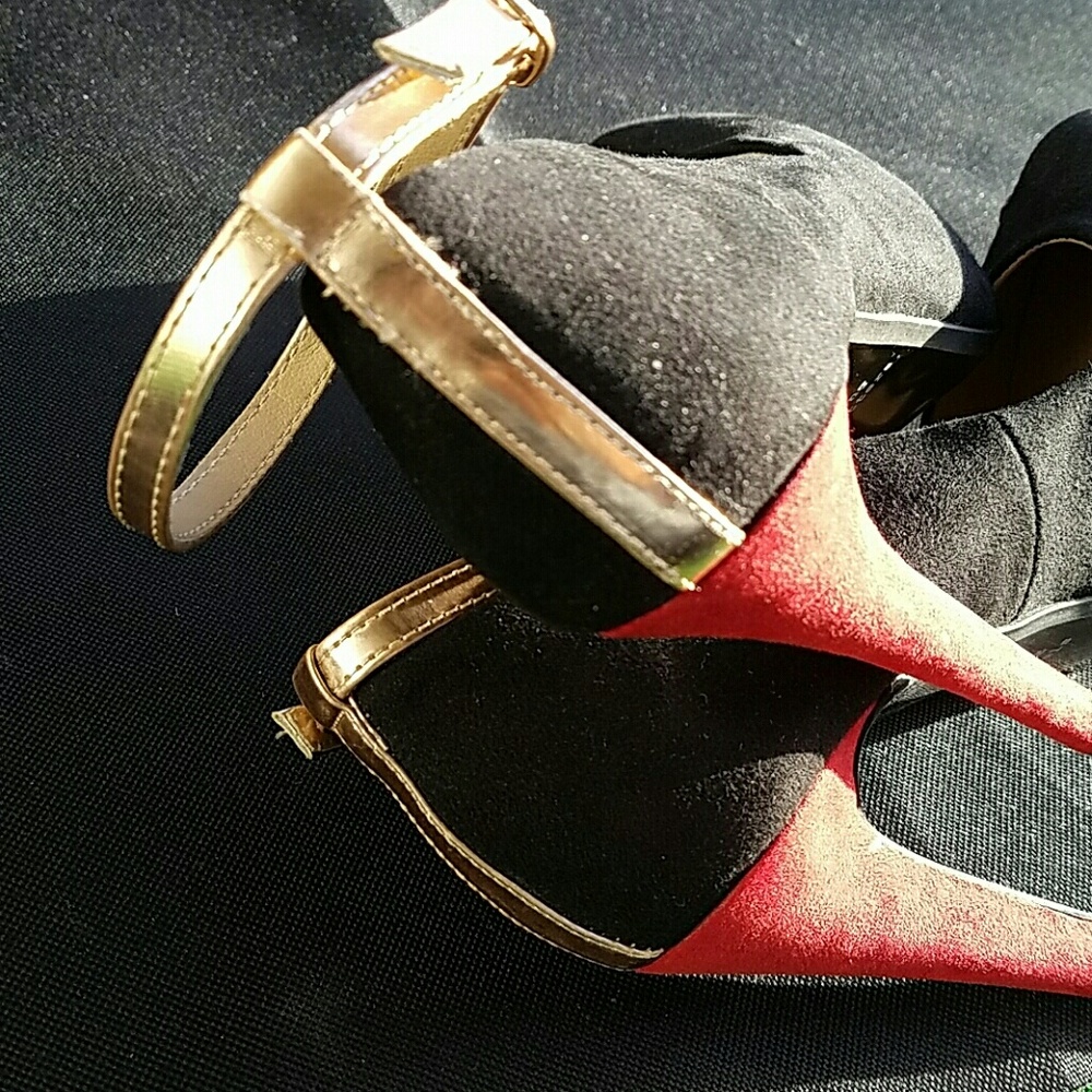Zara Black Ankle Strap Suede Shoes - Picture 8 of 8